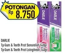 Promo Harga Darlie Toothpaste Gum Teeth Protect Sensitivity Relief, Gum Teeth Protect Lasting Fresh 140 gr - Hypermart