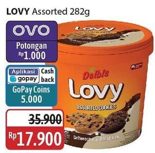 Promo Harga Delbis Lovy Cookies Assorted 280 gr - Alfamidi