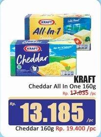 Promo Harga Kraft All in 1 Cheddar 165 gr - Hari Hari