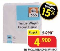 Promo Harga 365 Facial Tissue 200 sheet - Superindo