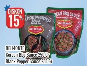 Promo Harga Del Monte Cooking Sauce Korean BBQ, Black Pepper 250 gr - Hypermart