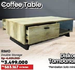 Promo Harga Courts Rimo Coffee Table MDF  - COURTS