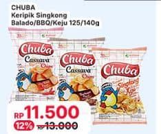 Promo Harga Chuba Cassava Chips Sambal Balado, BBQ, Keju 125 gr - Indomaret