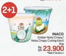 Promo Harga Inaco Nata De Coco Crispy/Inaco Nata De Coco Crispy Cutting Kecil  - LotteMart