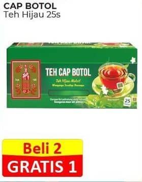 Promo Harga Teh Cap Botol Teh Hijau Celup per 25 pcs 2 gr - Alfamart