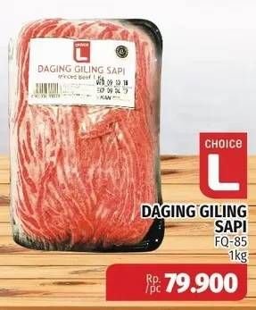 Promo Harga CHOICE L Daging Giling Sapi 1 kg - Lotte Grosir