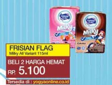 Promo Harga FRISIAN FLAG Susu UHT Milky All Variants 115 ml - Yogya