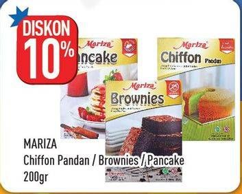 Promo Harga Mariza Tepung Premiks Chiffon Pandan, Brownies, Pancake 200 gr - Hypermart