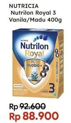 Promo Harga NUTRILON Royal 3 Susu Pertumbuhan Madu, Vanila 400 gr - Indomaret