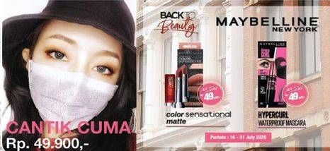 Promo Harga Maybelline Color Sensational Lipstick/ Hypercurl Mascara  - Alfamart