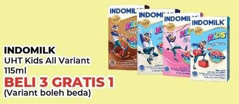 Promo Harga Indomilk Susu UHT Kids All Variants 115 ml - Yogya