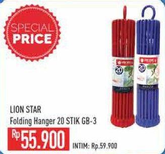 Promo Harga Lion Star Folding Hanger 20 GB-3 1 pcs - Hypermart