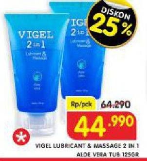 Promo Harga VIGEL 2in1 Lubricating & Massage 125 gr - Superindo