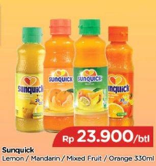 Promo Harga SUNQUICK Minuman Sari Buah Lemon, Mandarin, Mixed Fruit, Orange 330 ml - TIP TOP
