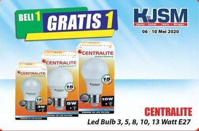 Promo Harga CENTRALITE LED Bulb E27 CDL 3W, E25 CDL 5W, E27 CDL 8W, E27 CDL 10W, E27 CDL 13W  - Hari Hari