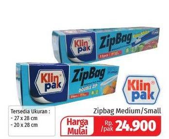 Promo Harga KLINPAK Zip Bag Medium, Small  - Lotte Grosir