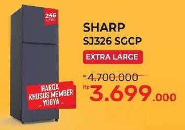 Promo Harga SHARP SJ-326GC | Kulkas 2 Pintu  - Yogya