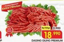 Promo Harga Daging Giling Sapi Premium per 100 gr - Superindo