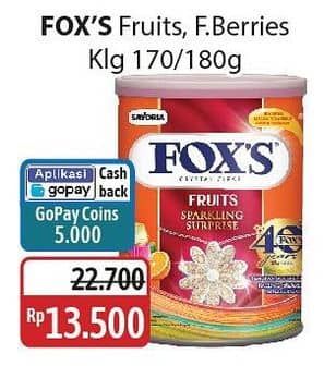 Promo Harga Foxs Crystal Candy Fruits, Berries 180 gr - Alfamidi