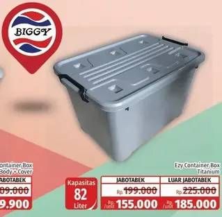 Promo Harga EZY Box Container Titanium 82000 ml - Lotte Grosir