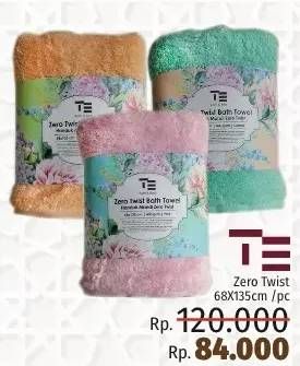 Promo Harga T E Zero Twist Bath Towel  - LotteMart
