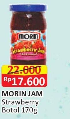 Promo Harga MORIN Jam Strawberry 170 gr - Alfamart
