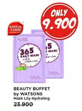 Promo Harga WATSONS Beauty Buffet 365 Daily Mask Water Lily  - Watsons