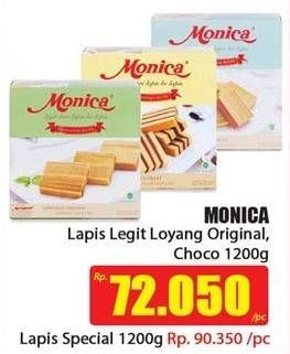Promo Harga MONICA Lapis Legit Original, Chocolate 1200 gr - Hari Hari