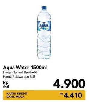 Promo Harga AQUA Air Mineral 1500 ml - Carrefour