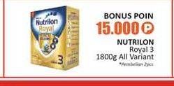 Promo Harga NUTRILON Royal 3 Susu Pertumbuhan All Variants 1800 gr - Alfamidi