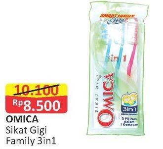 Promo Harga OMICA Sikat Gigi Family 3in1 3 pcs - Alfamart