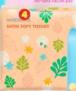 Promo Harga WATSONS X-Flower Facial Tissue Pop Up per 2 pouch 130 pcs - Watsons