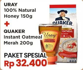 Harga Uray Madu + Quaker Oatmeal
