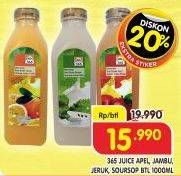 Promo Harga 365 Juice Jambu, Jeruk, Sirsak, Apel 1000 ml - Superindo