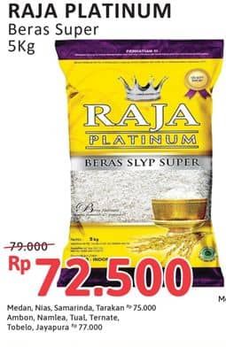 Promo Harga Raja Platinum Beras Slyp Super 5000 gr - Alfamidi