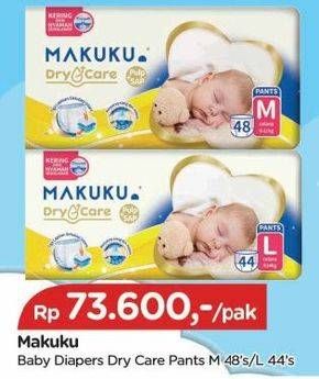 Promo Harga Makuku Dry & Care Celana L44, M48 44 pcs - TIP TOP