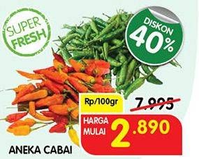 Promo Harga Aneka Cabai per 100 gr - Superindo