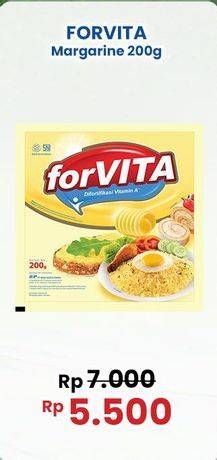 Promo Harga Forvita Margarine 200 gr - Indomaret