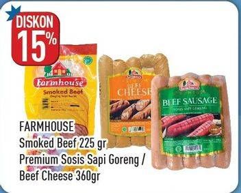 Promo Harga FARMHOUSE Smoked Beef/Premium Beef Sausage/Beef Cheese Sausage  - Hypermart