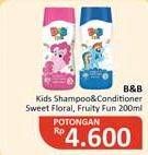 Promo Harga B&b Kids Shampoo & Conditioner Little Pony Rainbow Dash, Little Pony Pinkie Pie 200 ml - Alfamidi