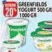 Promo Harga GREENFIELDS Yogurt 500 gr - Hypermart