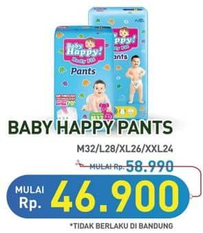 Promo Harga Baby Happy Body Fit Pants M32, L28, XL26, XXL24 24 pcs - Hypermart