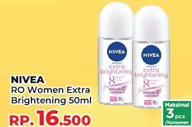 Promo Harga Nivea Deo Roll On Extra Whitening 50 ml - Yogya