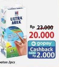 Promo Harga Ultra Milk Susu UHT Low Fat Coklat 1000 ml - Alfamart