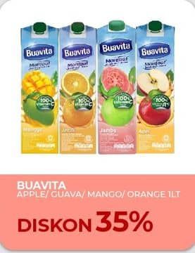 Promo Harga Buavita Fresh Juice Apple, Guava, Mango, Orange 1000 ml - Yogya