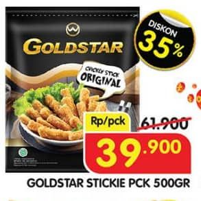 Promo Harga Goldstar Chicken Nugget Stickie Cheese 500 gr - Superindo