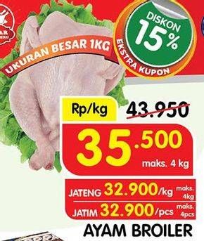 Promo Harga Ayam Broiler  - Superindo