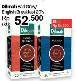 Promo Harga Dilmah Tea Earl Grey, English Breakfast 20 pcs - Carrefour