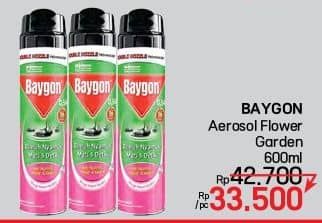Promo Harga Baygon Insektisida Spray Flower Garden 600 ml - LotteMart