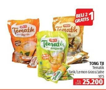 Promo Harga Tong Tji Tematik Instant Teh Tarik, Lemongrass Tea, Ginger Tea per 10 sachet 21 gr - Lotte Grosir